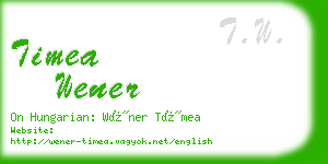 timea wener business card